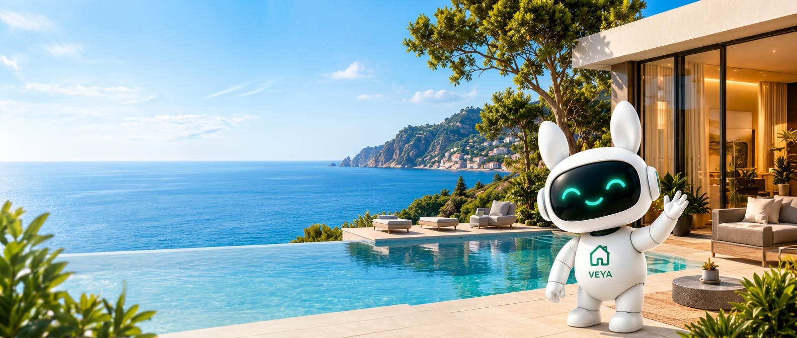 Villa contemporaine avec piscine à débordement face à la mer